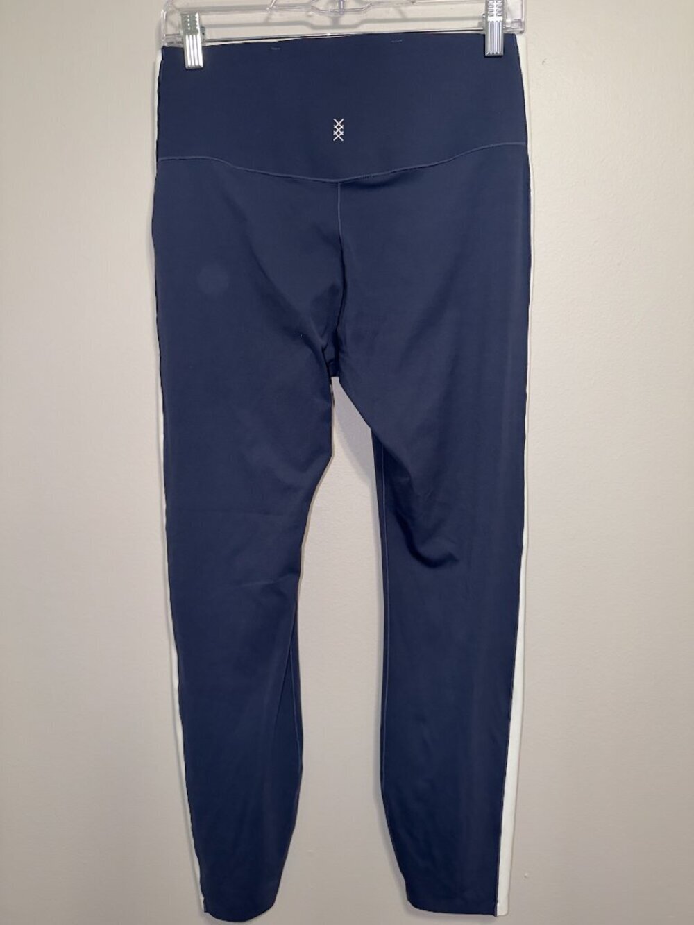 Rhone Leggings Size L Blue White Side Stripe High Rise Athletic Workout - Picture 6 of 6